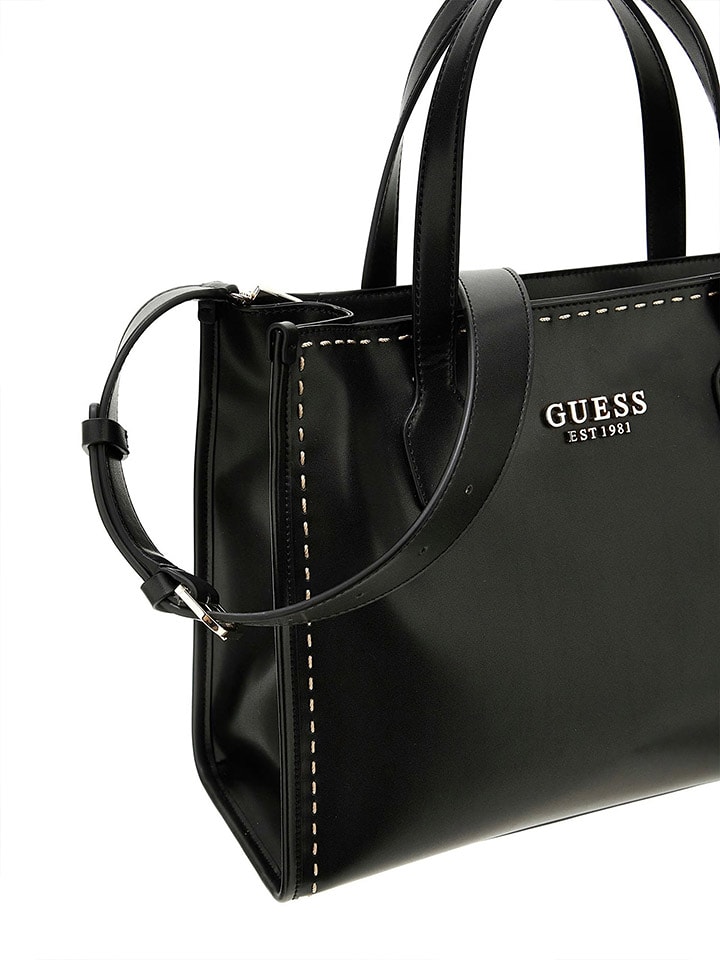 Guess Henkeltasche in Schwarz - (B)25 x (H)33 x (T)12 cm günstig kaufen onesize