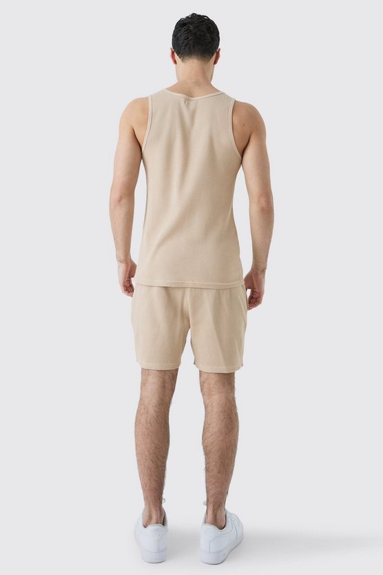Tanktop in Waffeloptik