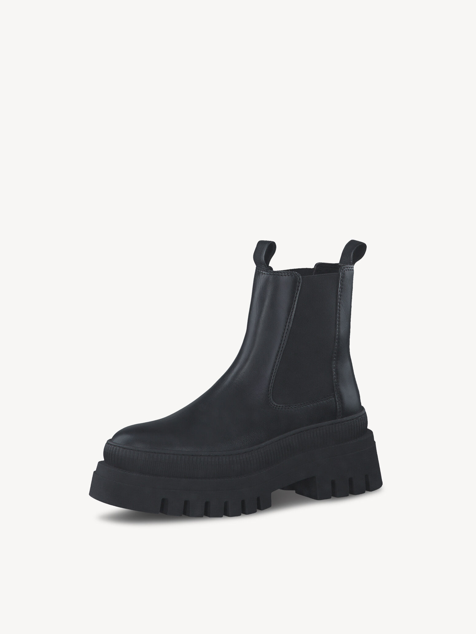 Bottine Chelsea en cuir - noir