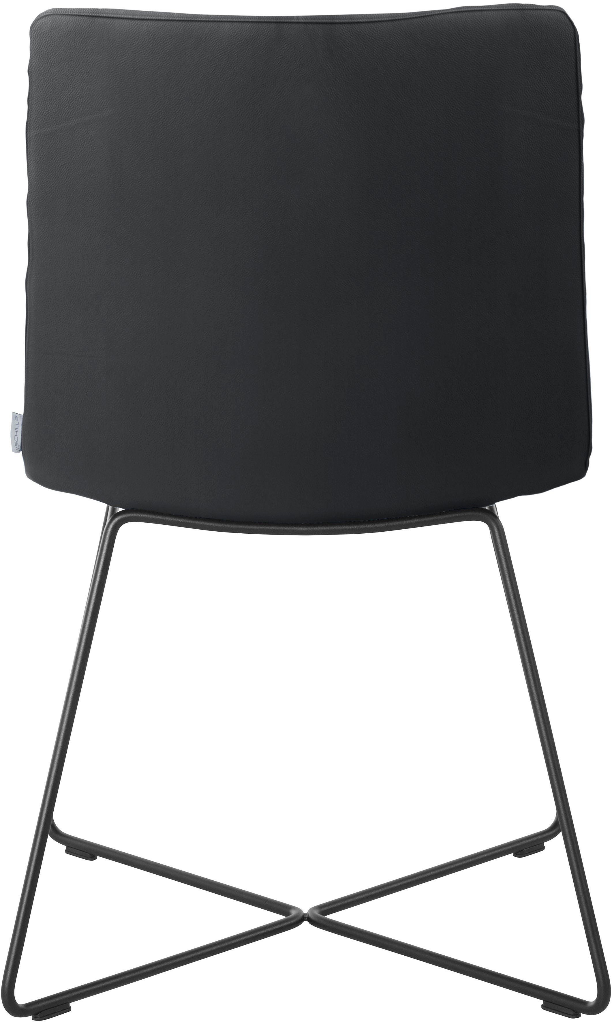 W.SCHILLIG Polsterstuhl jakob, mit Drahtrohrgestell in Schwarz pulverbeschichtet