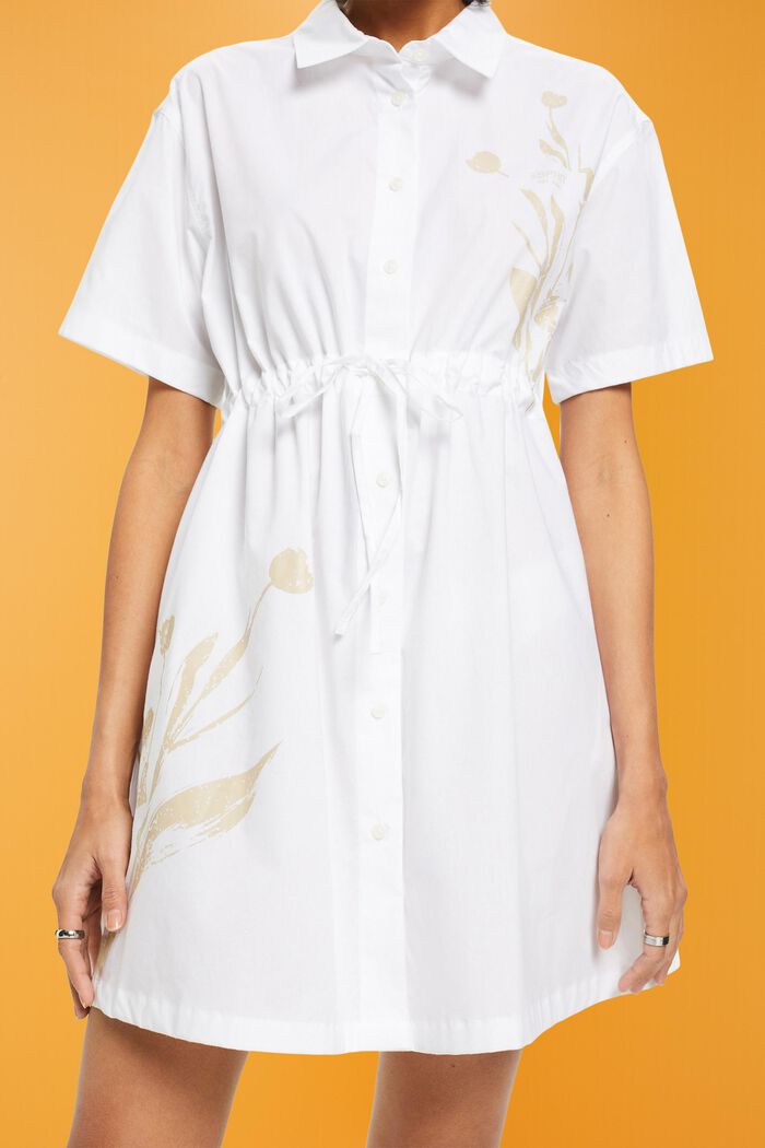 Hemdblusen-Minikleid mit Print