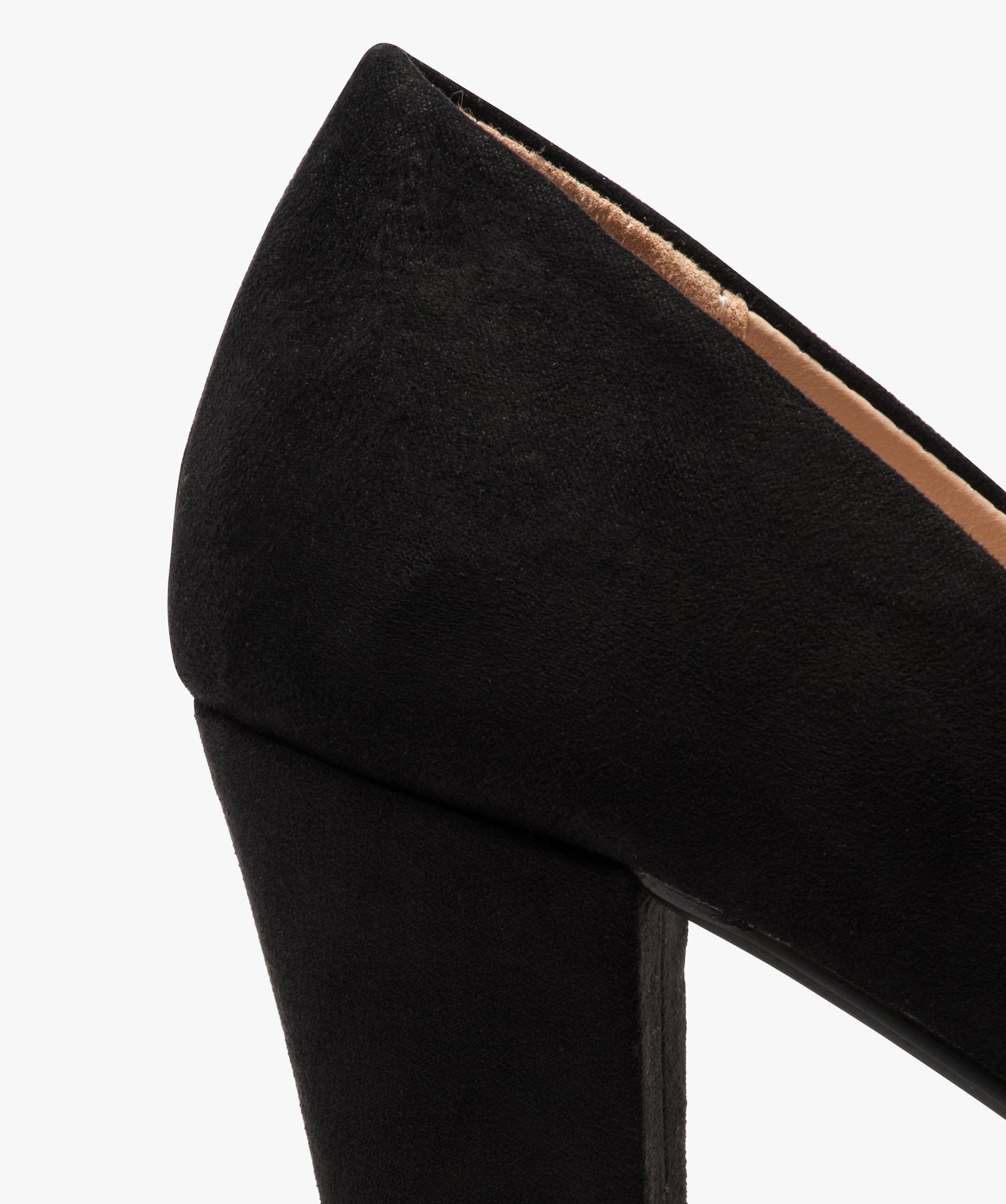 Escarpins femme à bout rond et talon large noir | GEMO