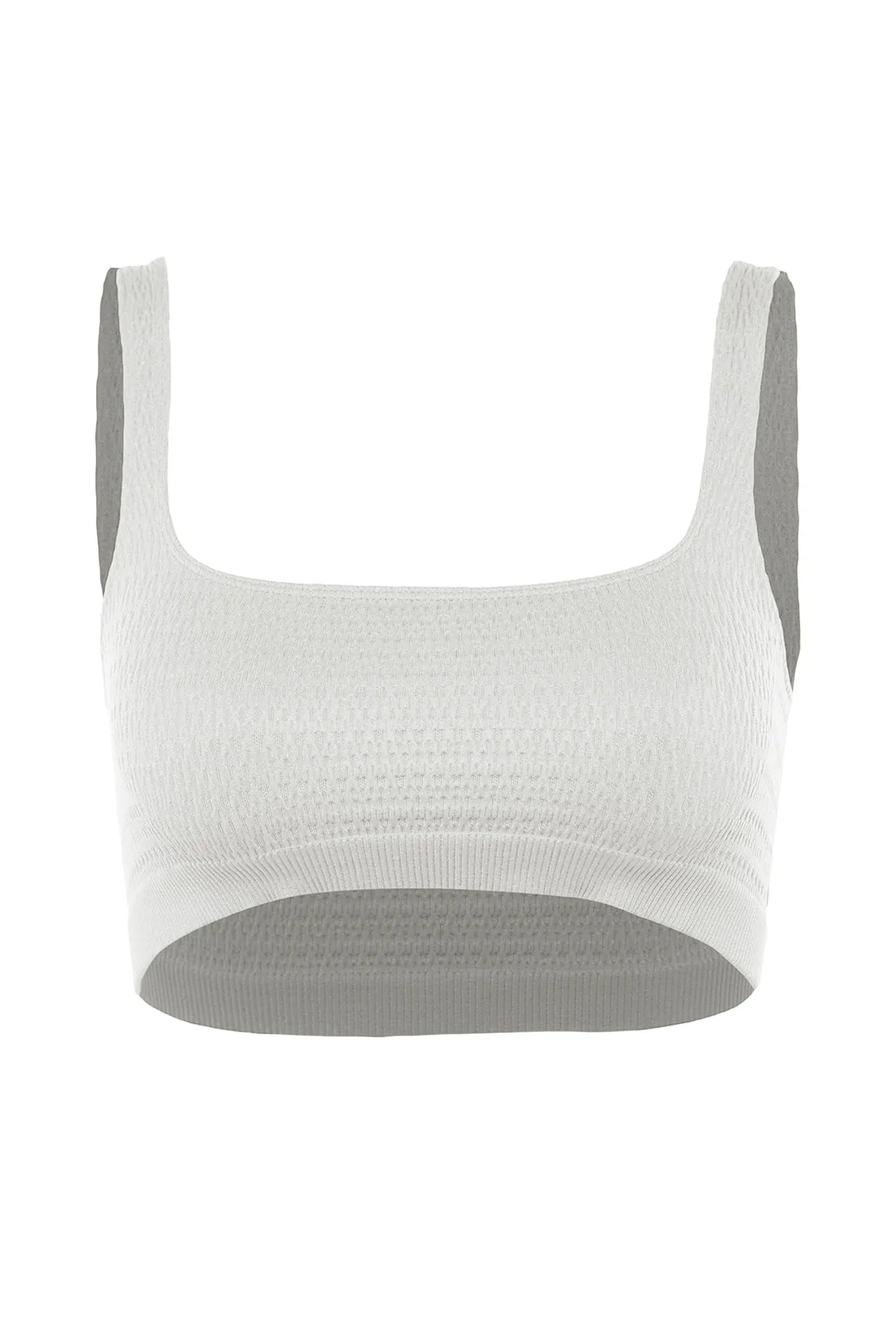 Trendyol Collection  Ecrufarbener nahtloser/nahtloser Bralette-Strick-BH THMAW23SU00134
