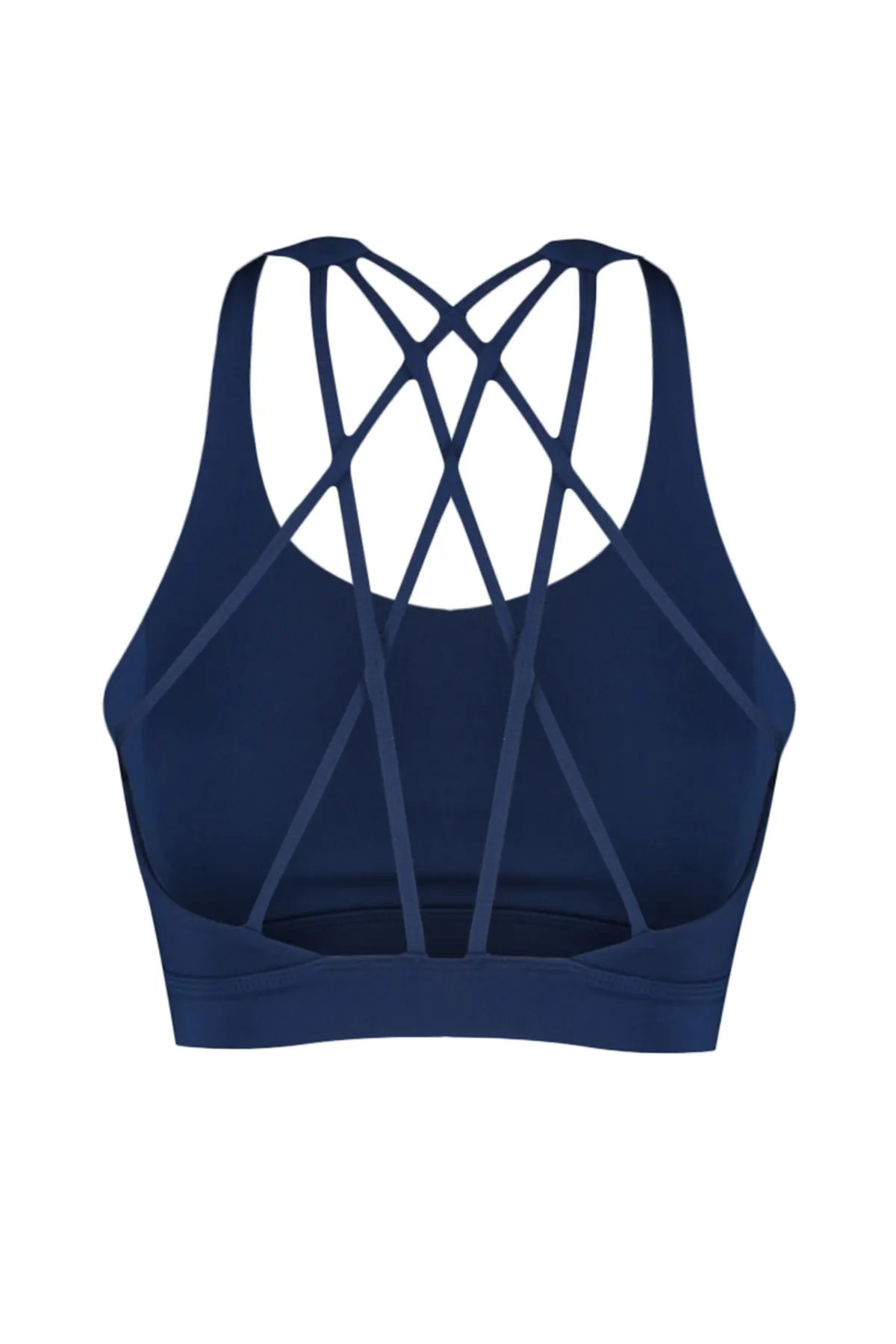 Trendyol Collection  Marineblauer Strick-Sport-BH mit Stütz-/Styling-Rücken und überkreuzten Seilträgern TWOAW23SS00000