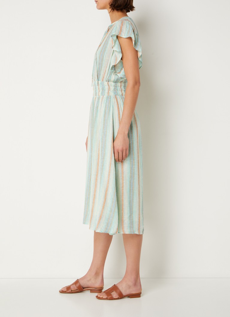 Abito tunica midi Rails Iona in misto lino con maniche a farfalla