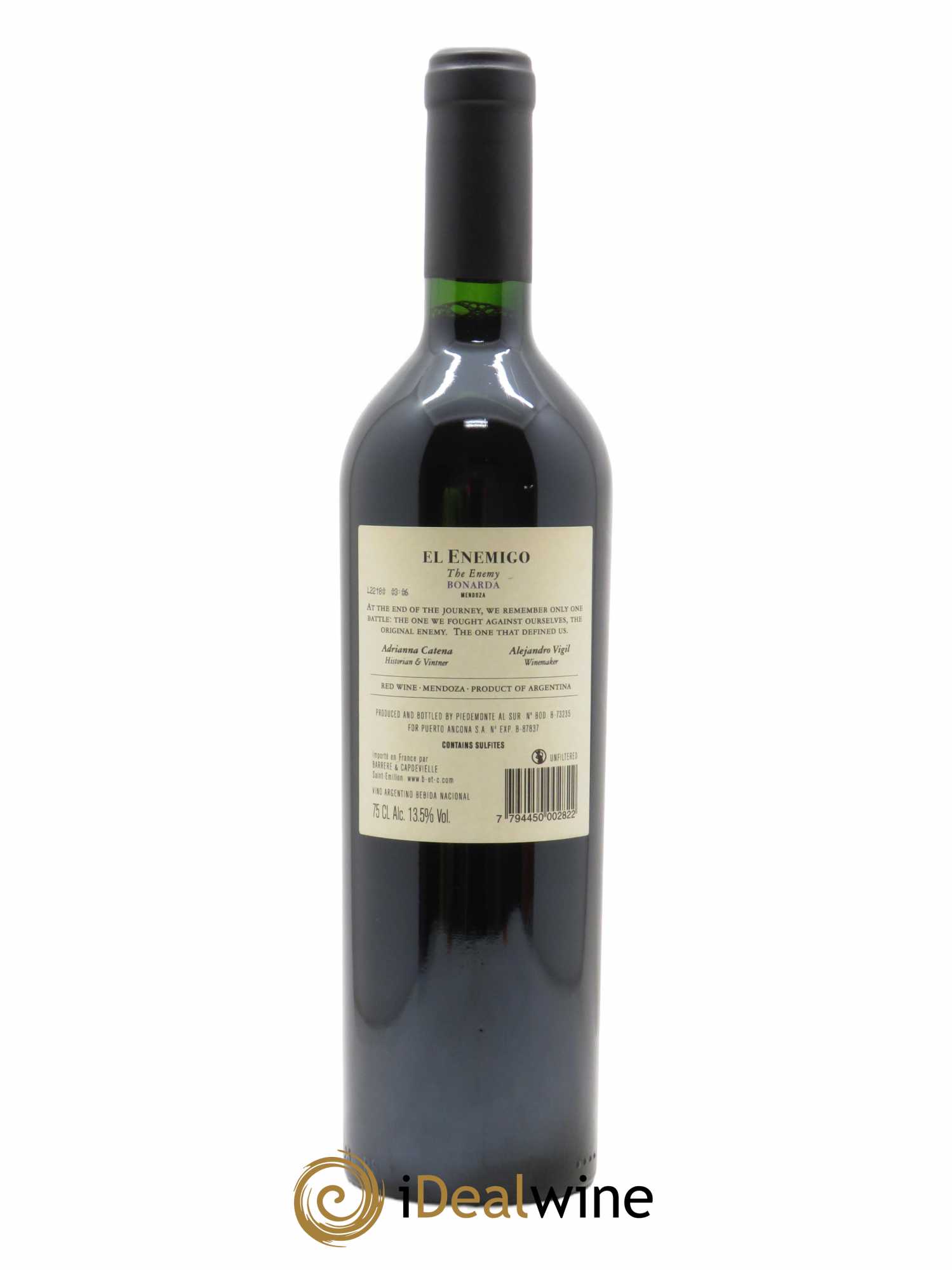 Mendoza Bonarda El Enemigo  2019 - Lot de 1 Bouteille