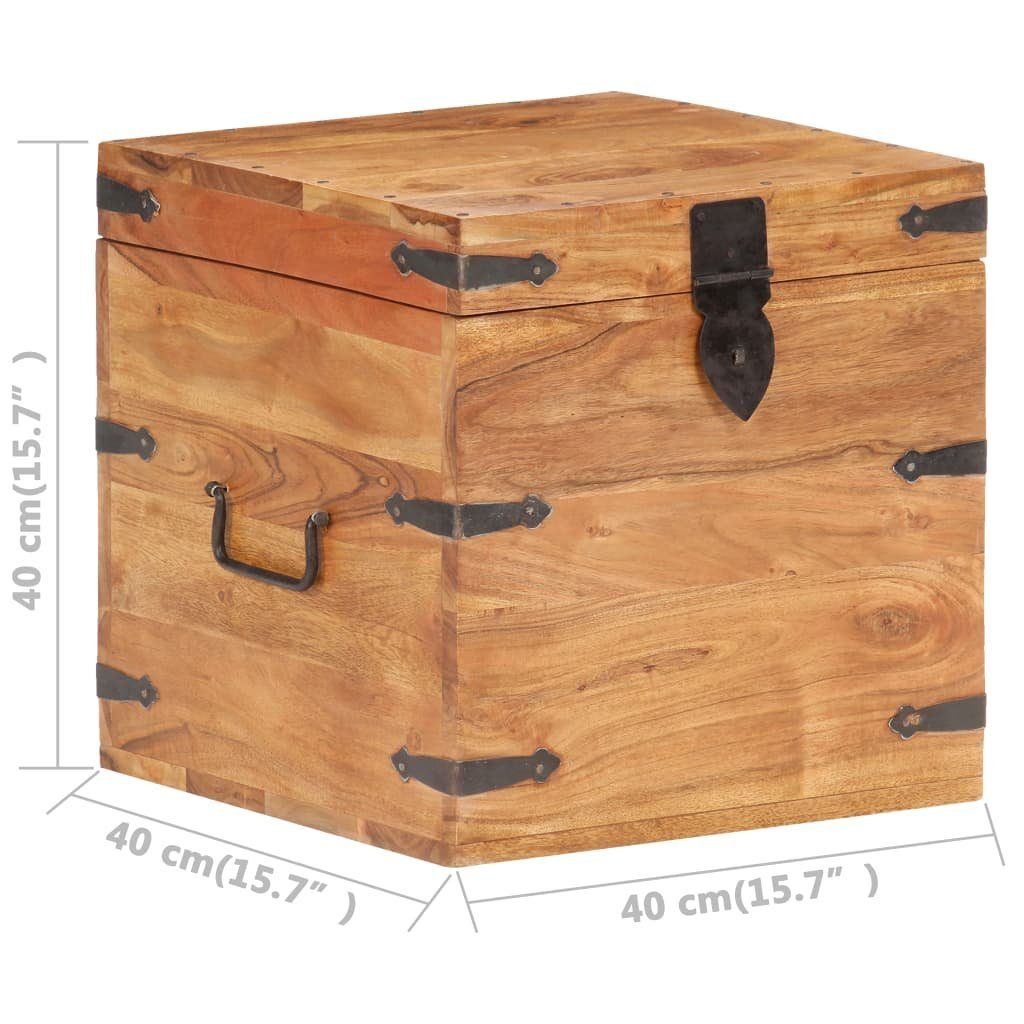 vidaXL Aufbewahrungsbox Truhe 40x40x40 cm Akazie Massivholz (1 St)