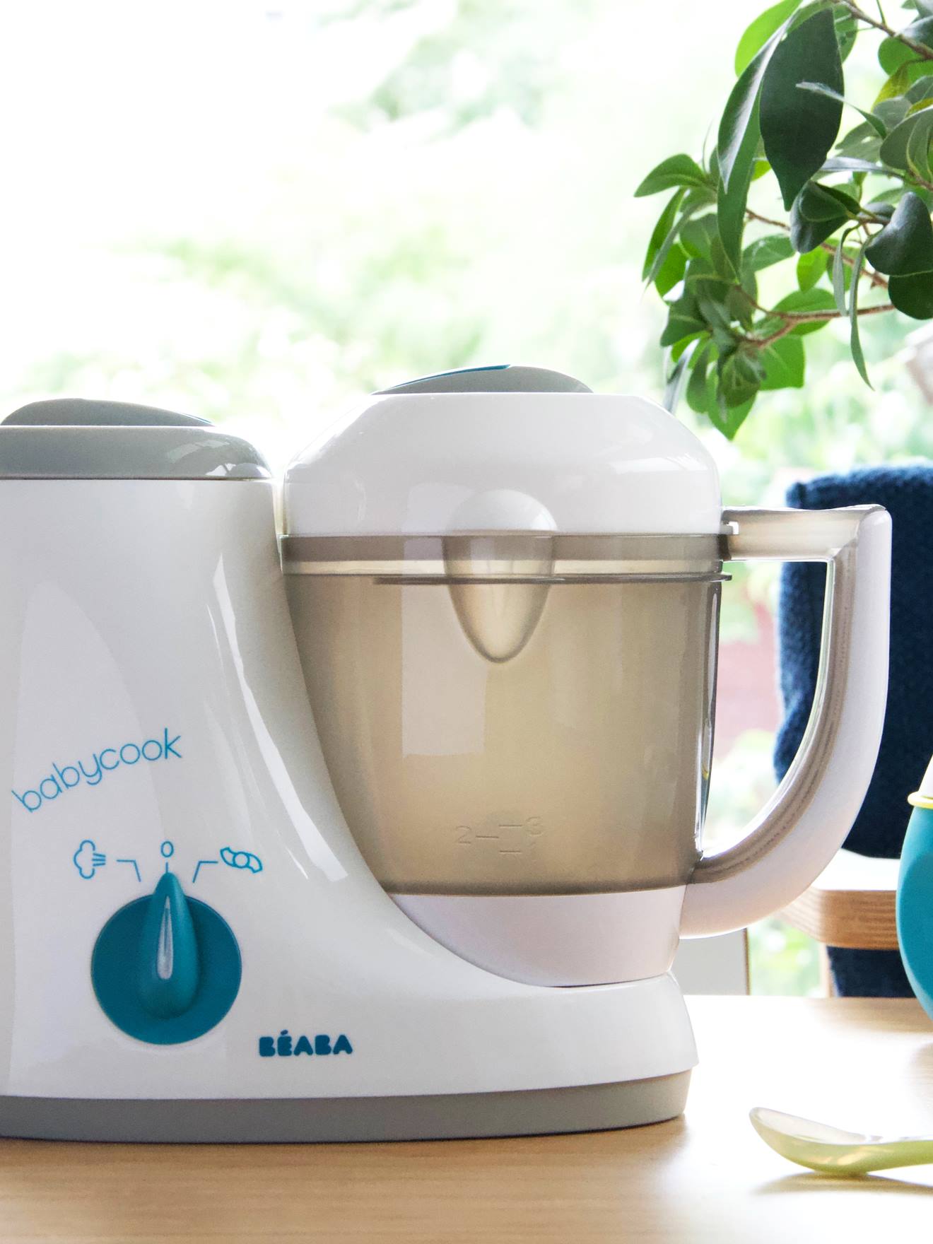 Robot BEABA Babycook Original blanc/bleu/gris