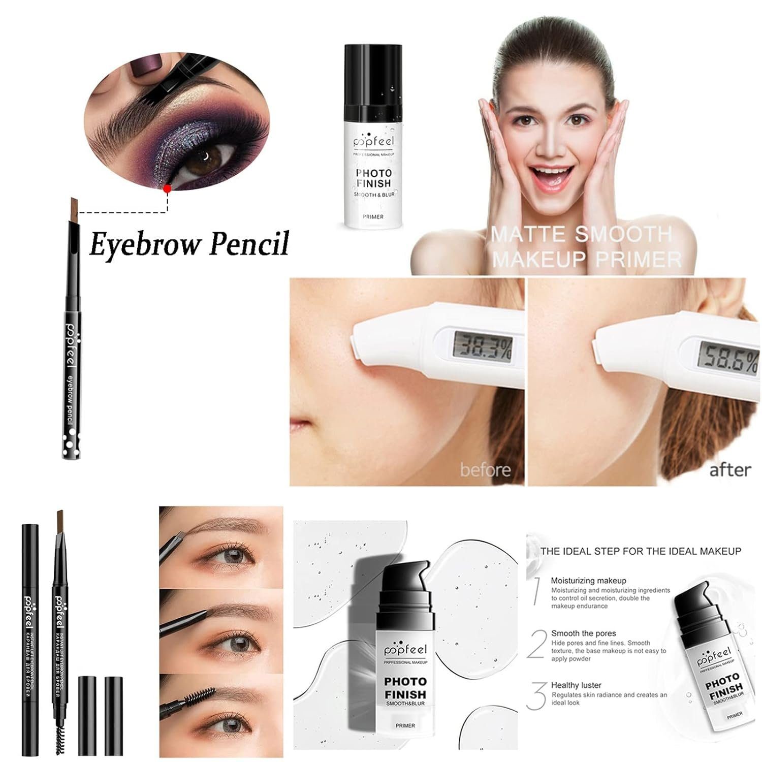 ERHWIO Make-up Set All-in-One-Make-up-Set, multifunktional und praktisch für Anfänger, 25-tlg., Buntes Make-up-Set: Lipgloss, Rouge, Lidschatten und mehr25 Stück
