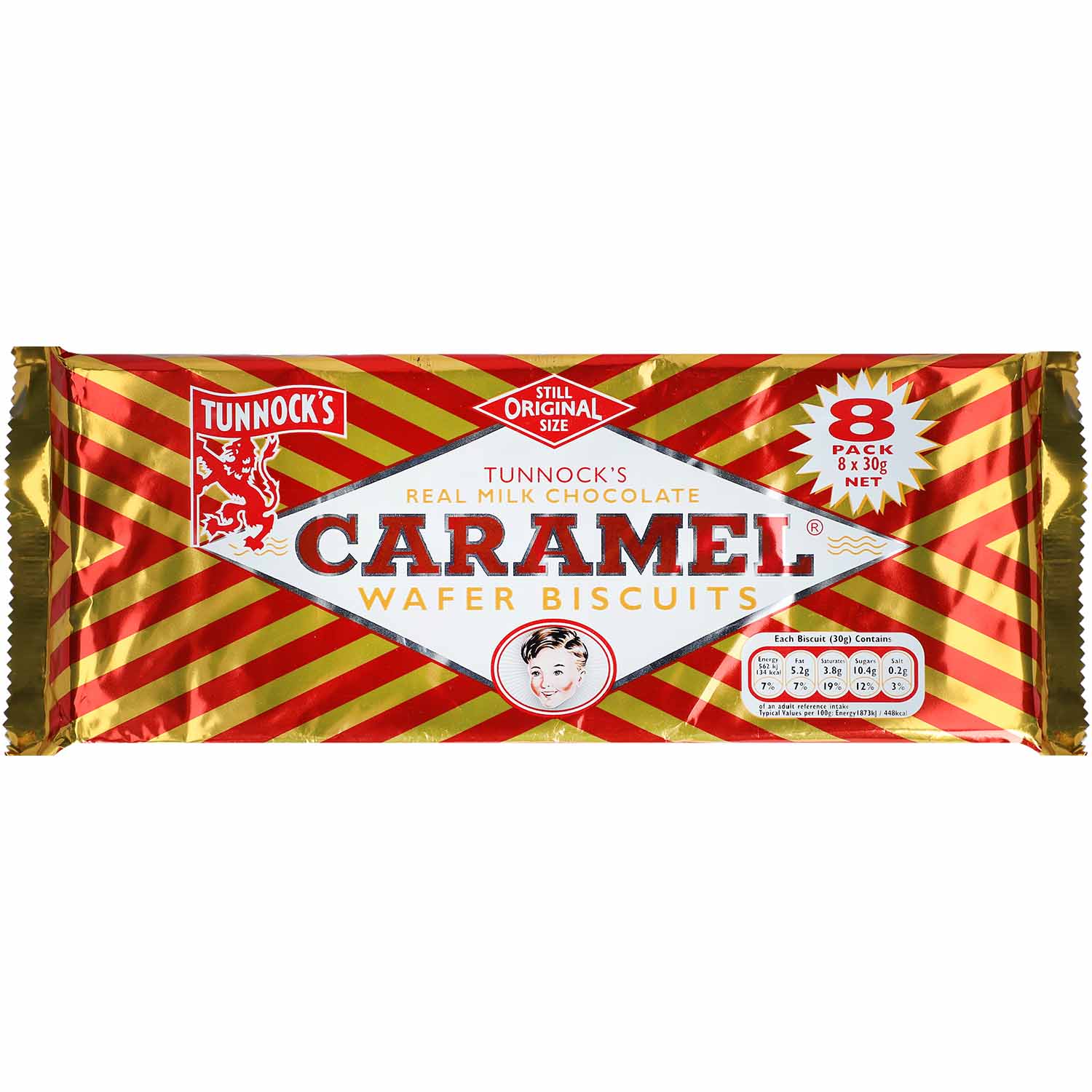 Tunnock's Caramel Wafer Biscuits 8x30g