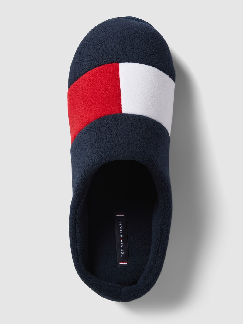 Hausschuhe mit Label-Detail Modell 'TOMMY HILFIGER FLAG' in marineblau