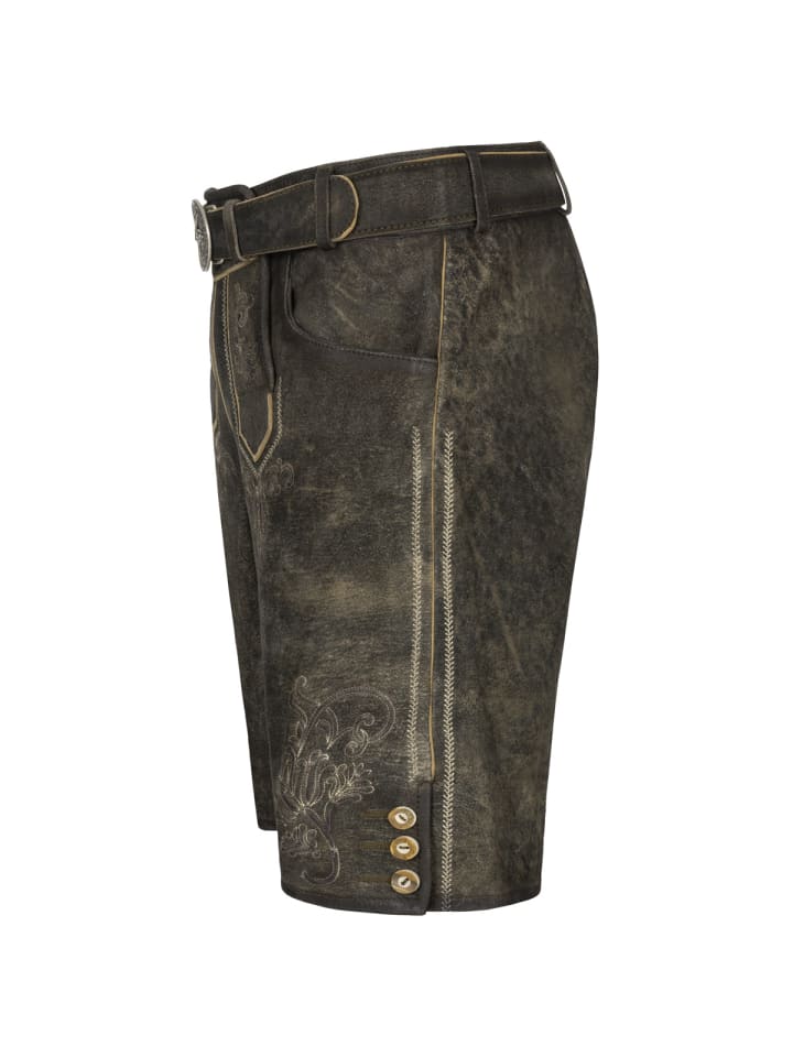 KRÜGER Lederhose Arijus in grau günstig kaufen