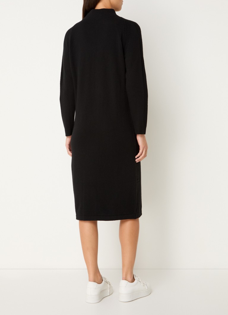 Vestido de punto de mezcla de cachemir de largo medio de Benetton con cuello alto