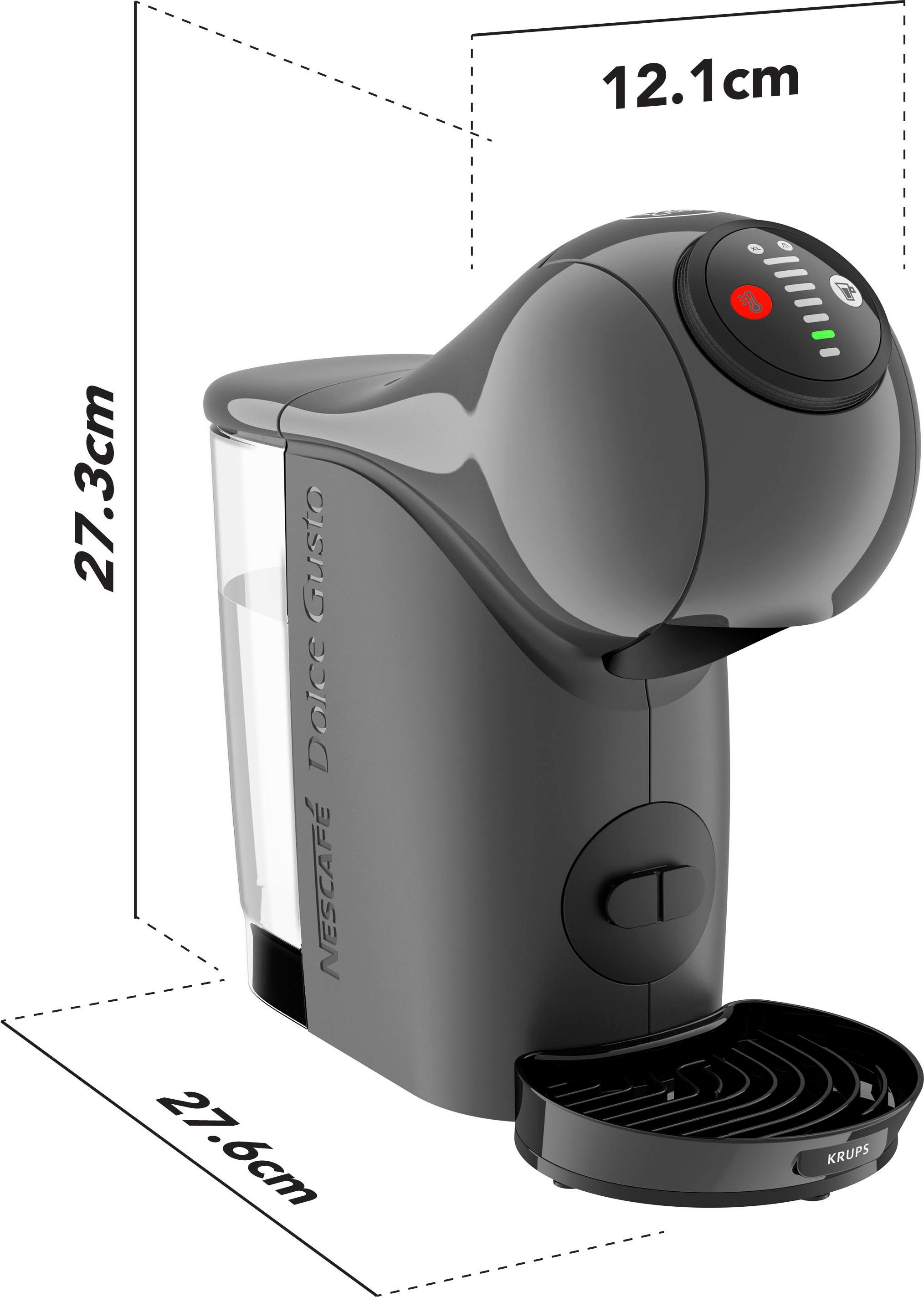 NESCAFÉ® Dolce Gusto® Kapselmaschine KP243B Genio S, 15 Bar, ultra-kompakt, Hochdruck