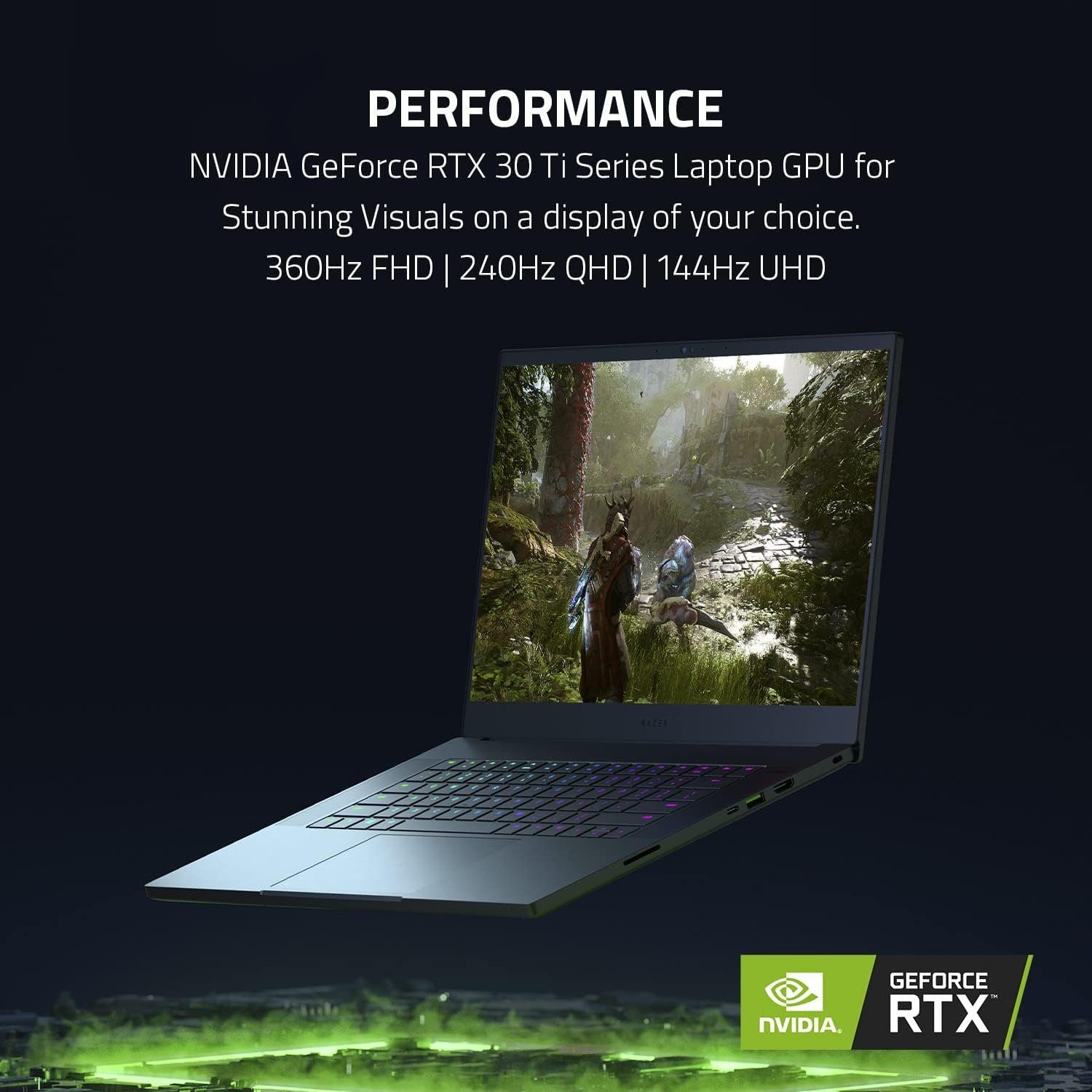 RAZER Blade 15,6 Zoll Gaming Laptop RTX 3070 Ti i7 QHD 240Hz 16GB DDR5 RAM Gaming-Notebook (39,60 cm/15,6 Zoll, Intel Core i7 12800H, RX 3070Ti, 1000 GB SSD, Laptop Gaming Computer PC Notebook 15 Zoll Business Razer Gamer Zocker)