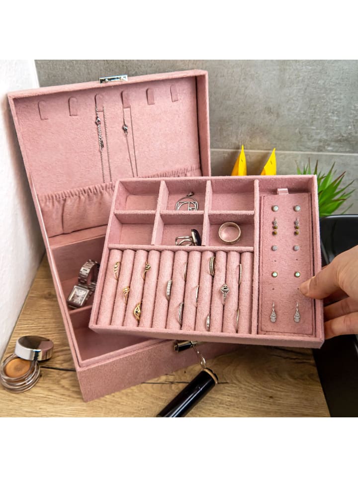 Intirilife Juwelenbox Schmuckschatulle in Rosa günstig kaufen onesize