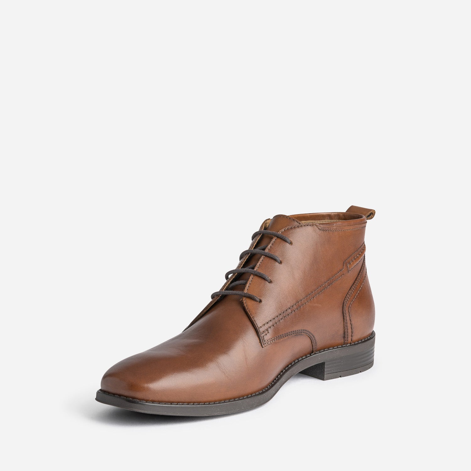 Chukka boots cognac en cuir