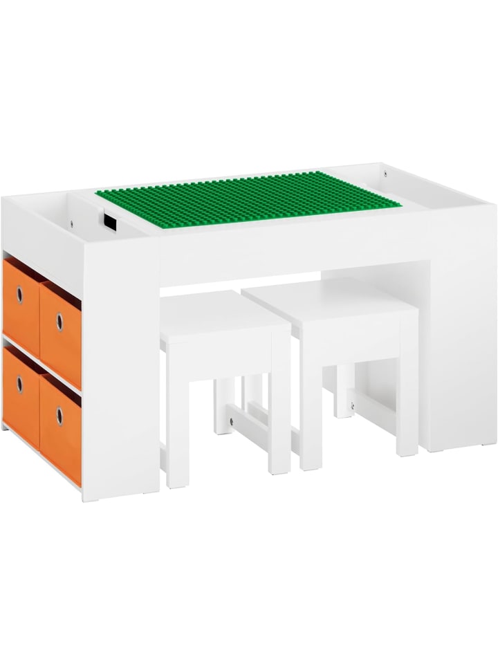 SoBuy 3-teilig Set Kindertisch in Weiß - (B)87 x (H)50 x (T)50cm günstig kaufen onesize
