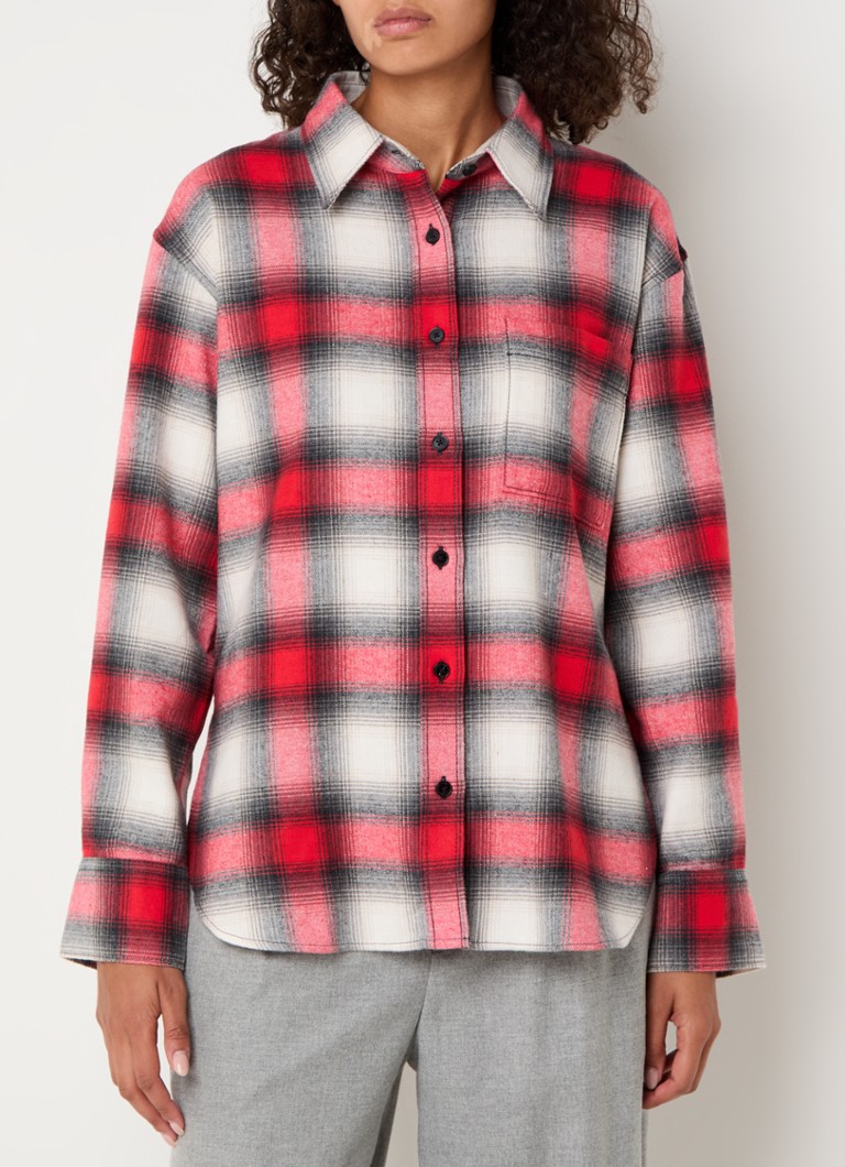CLOSED Blouse with check pattern and chest pocket