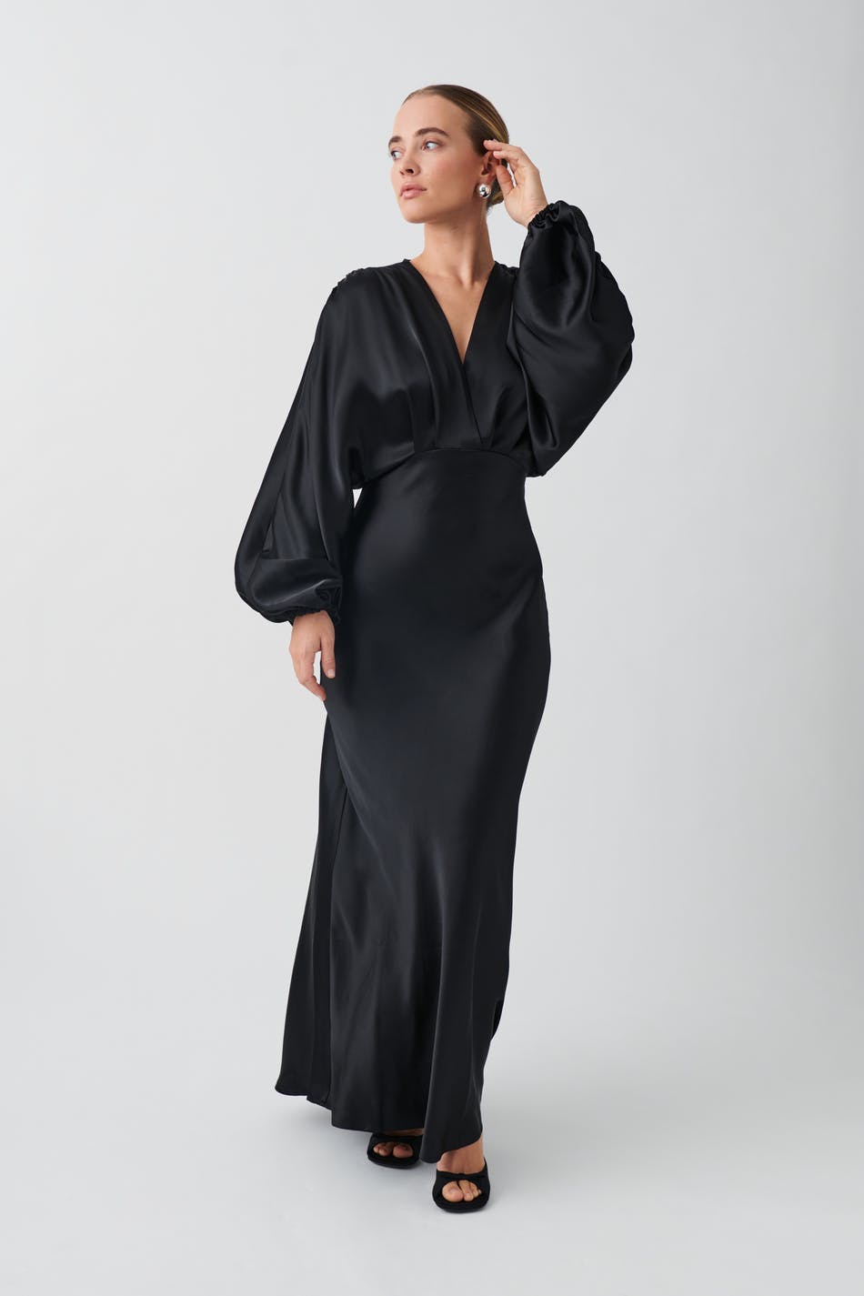 Satin maxi dress