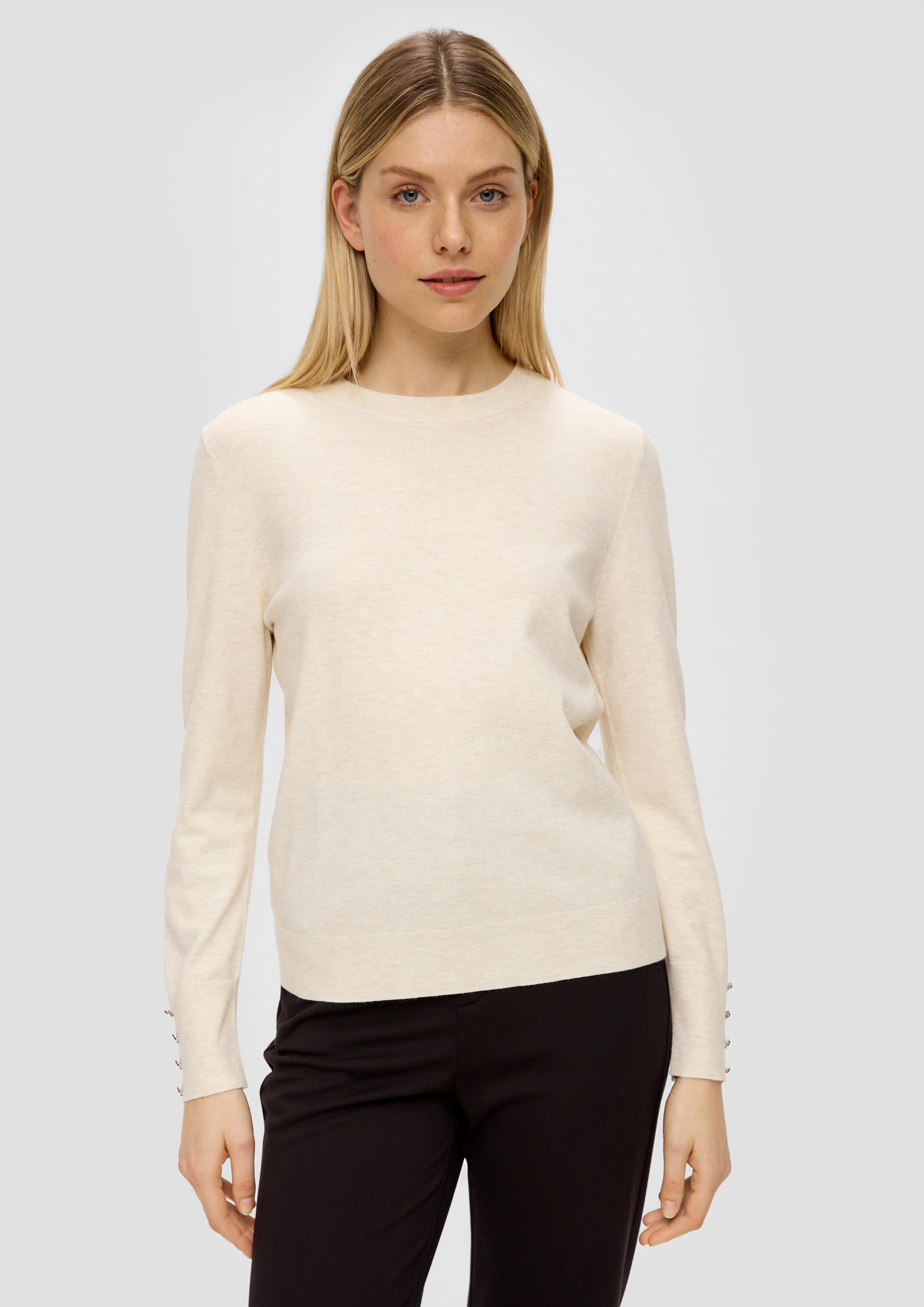Feinstrickpullover mit Zierknöpfen  2142759-81W0