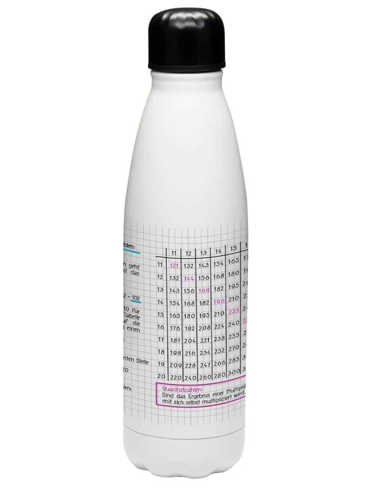 Geda Labels Trinkflasche Großes 1x1 in Weiß - 500ml günstig kaufen onesize