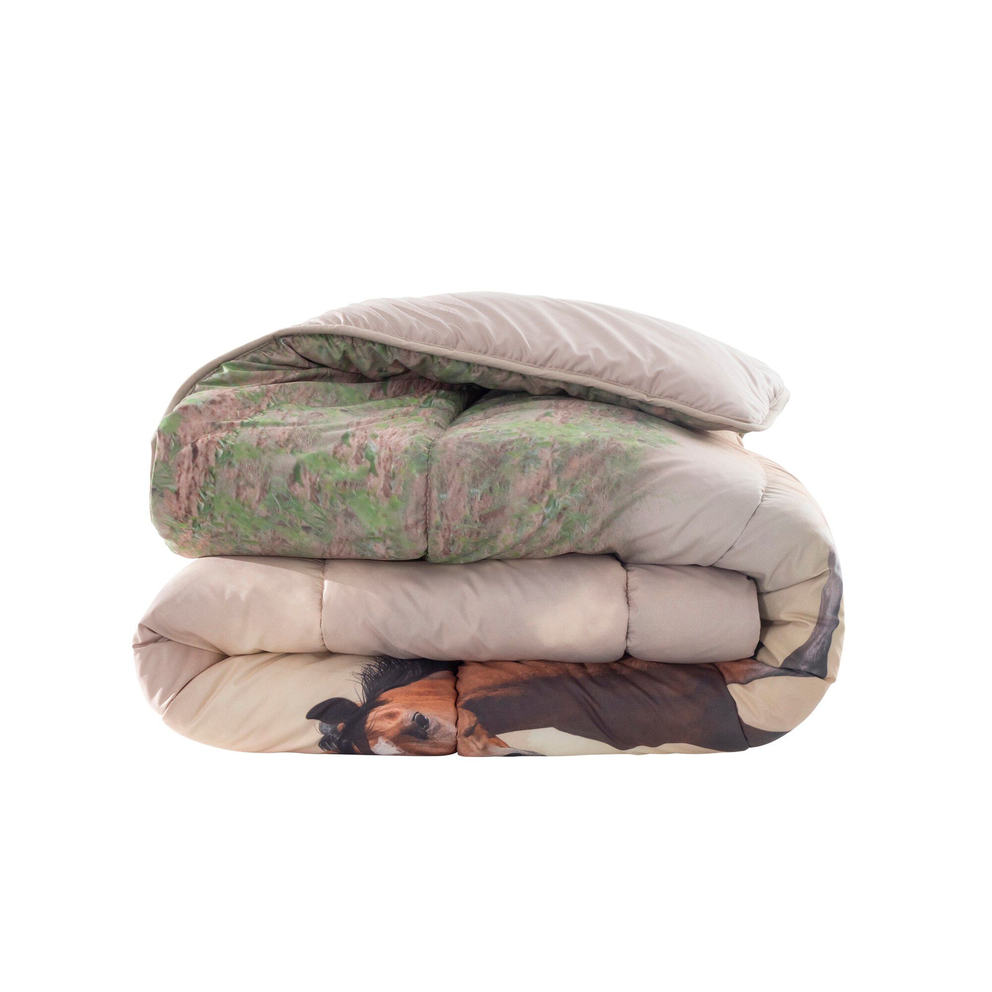 Couette microfibre impression photo chevauchée 400 g/m²