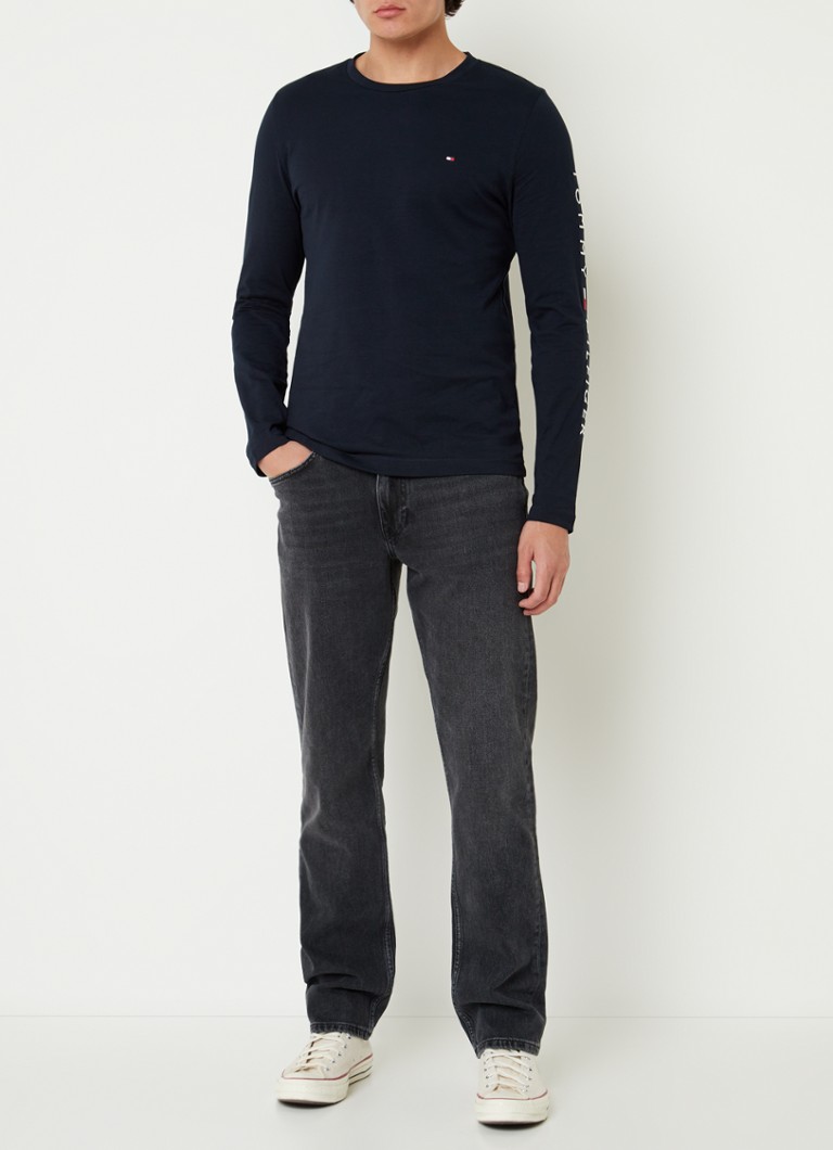 Camisa de manga comprida Tommy Hilfiger com estampa do logotipo