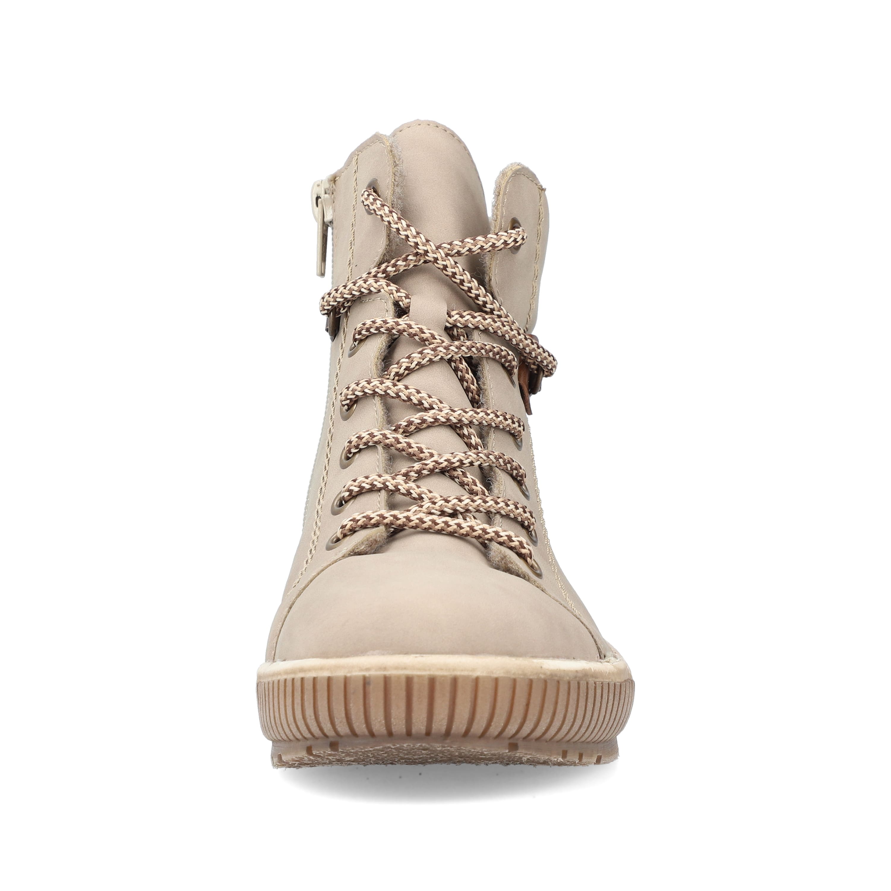 Rieker Damen Schnürstiefel cremebeige
