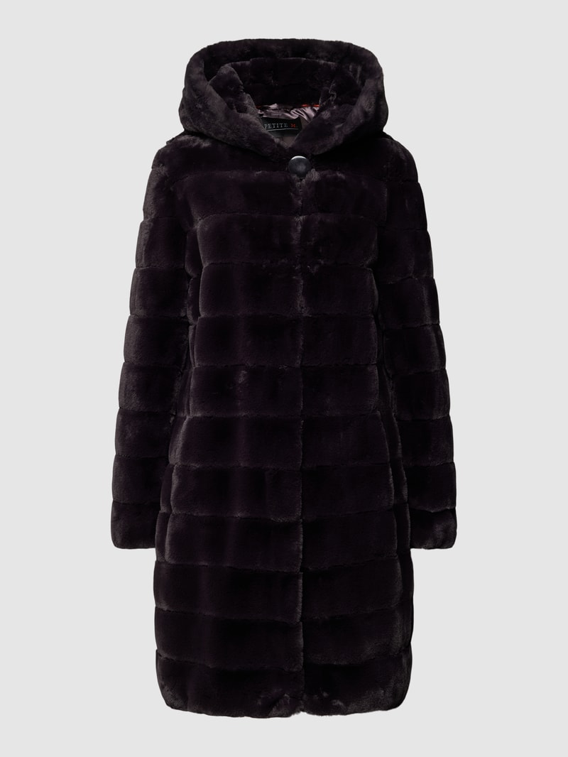 Jacke mit Kunstfell in anthrazit