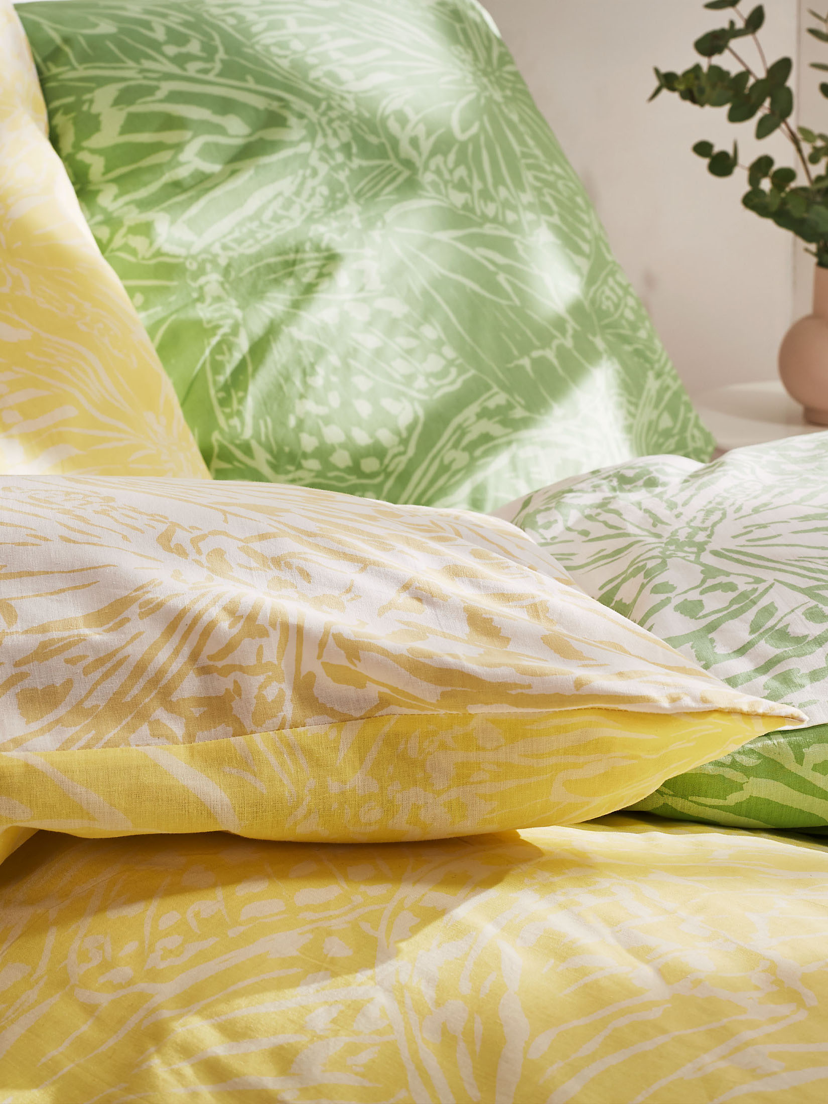 Elanora Satin-Bettwäsche, Gelb