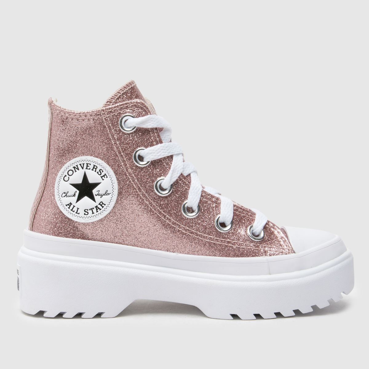 Converse roséguldfärgade all star lugged lift flickor juniorsneakers