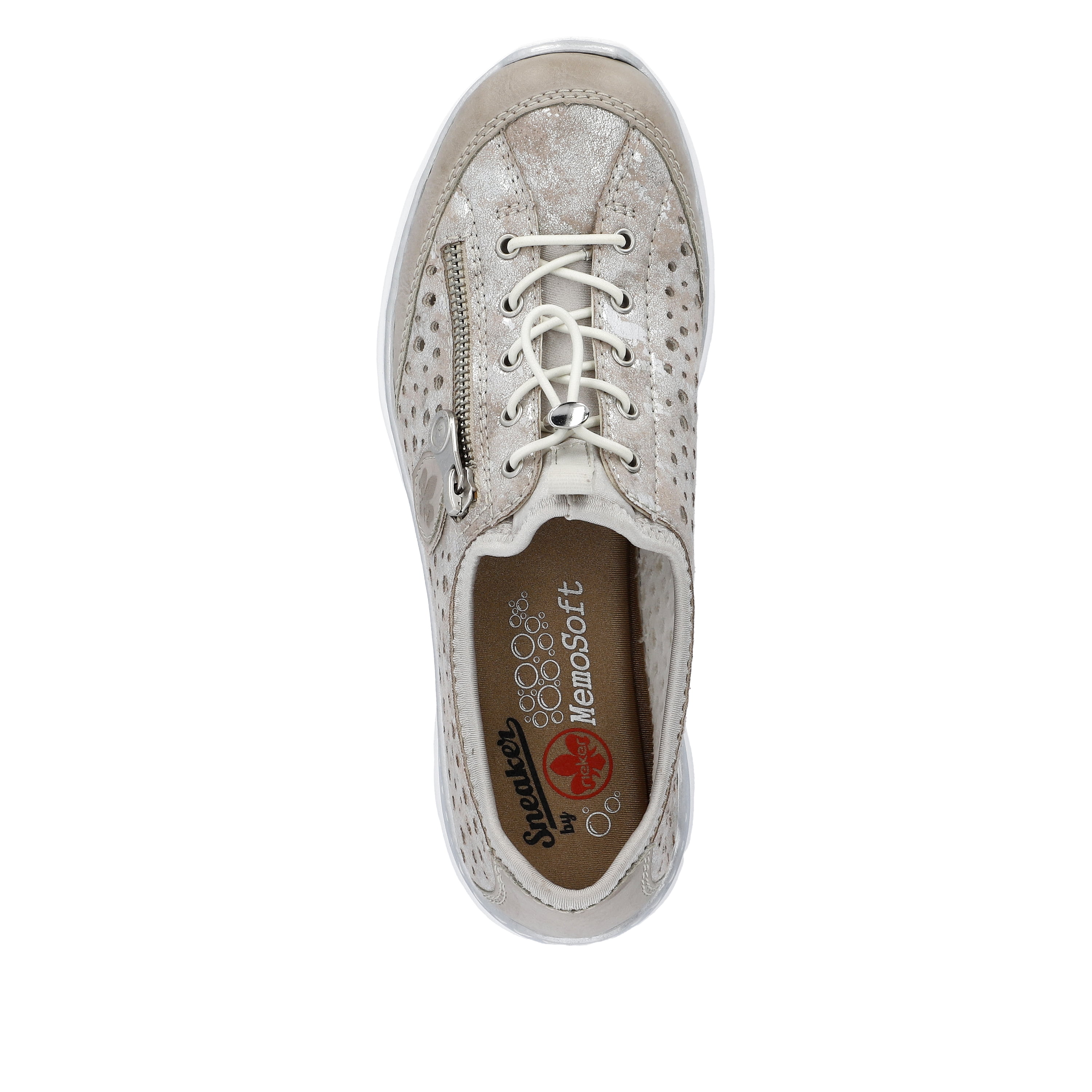 Rieker Damen Slipper beige-metallic