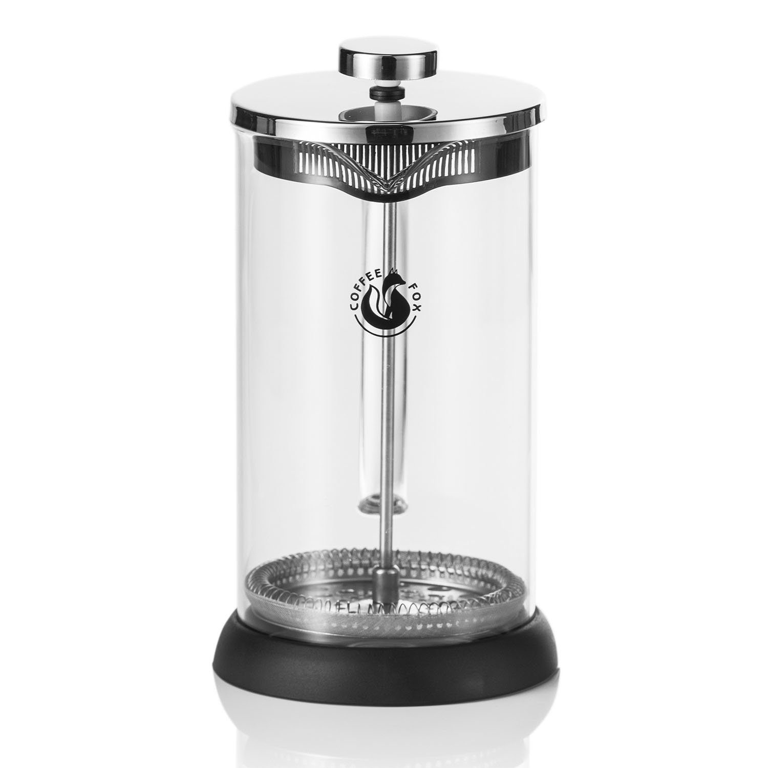 Coffee Fox French Press Kanne Kaffeezubereiter aus Glas, Pressfilterkanne, Kaffeebereiter