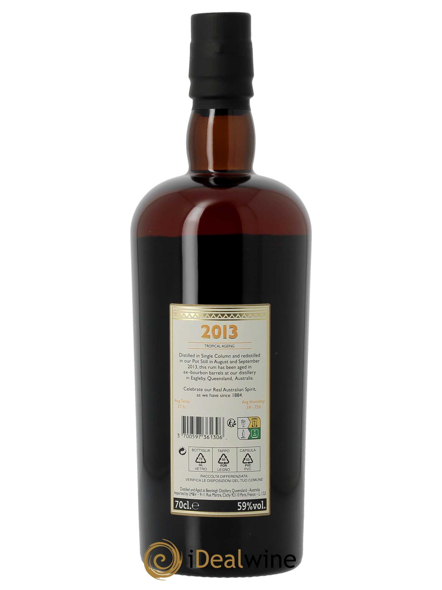 Rhum Beenleigh 10 ans (70cl) 2013 - Lot de 1 Bouteille