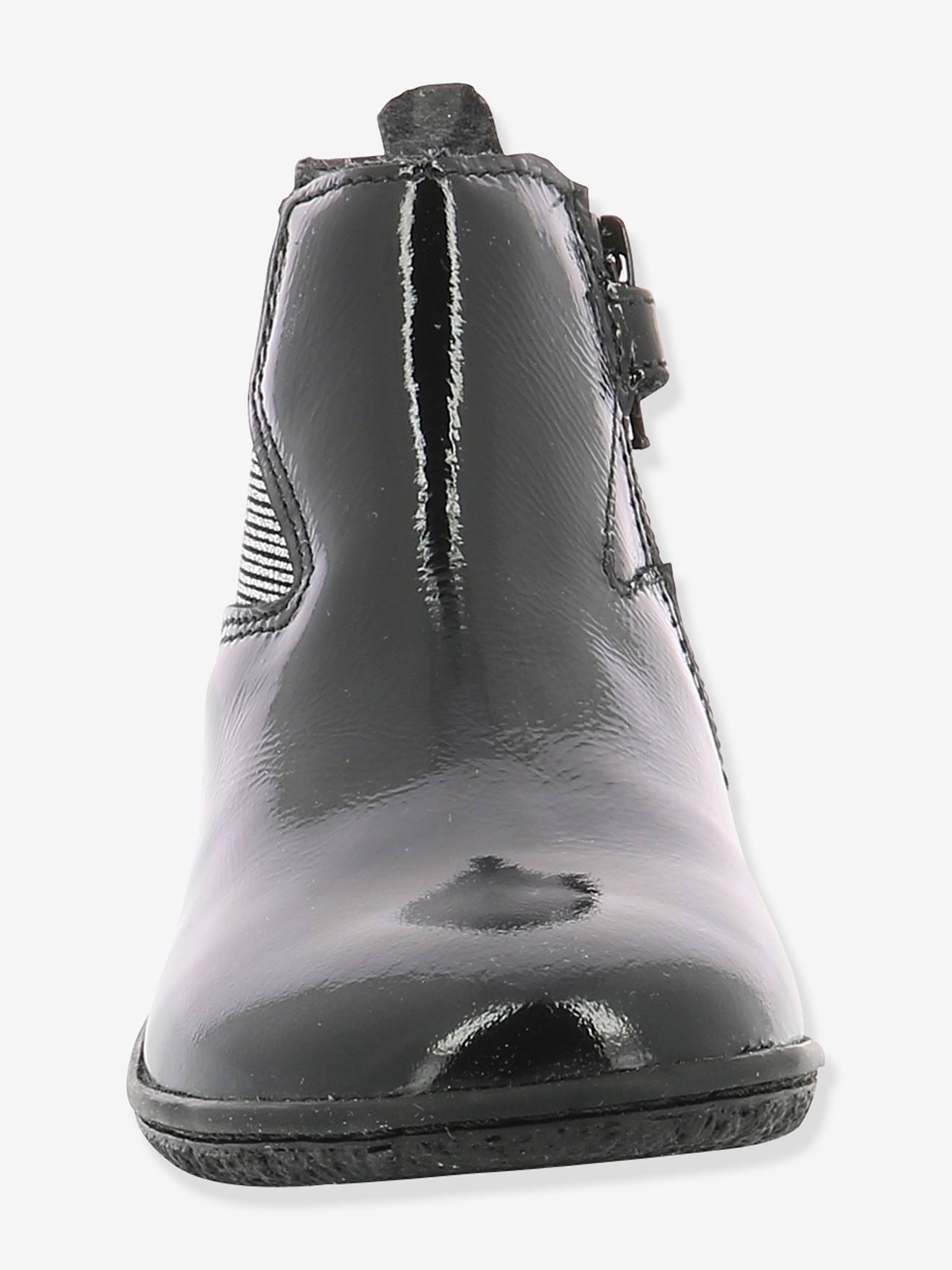 Boots fille Vermillon KICKERS® noir vernis