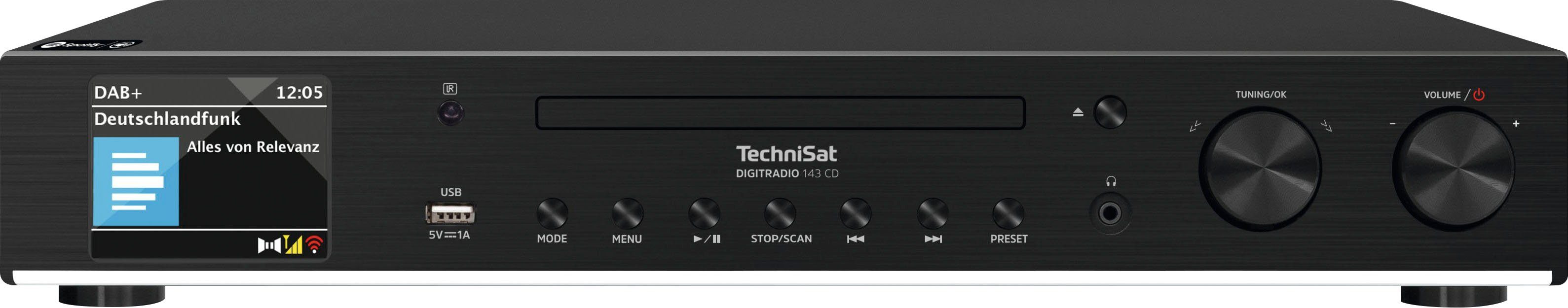 TechniSat DIGITRADIO 143 CD (V3) Digitalradio (DAB) (Digitalradio (DAB), Internetradio, UKW mit RDS)