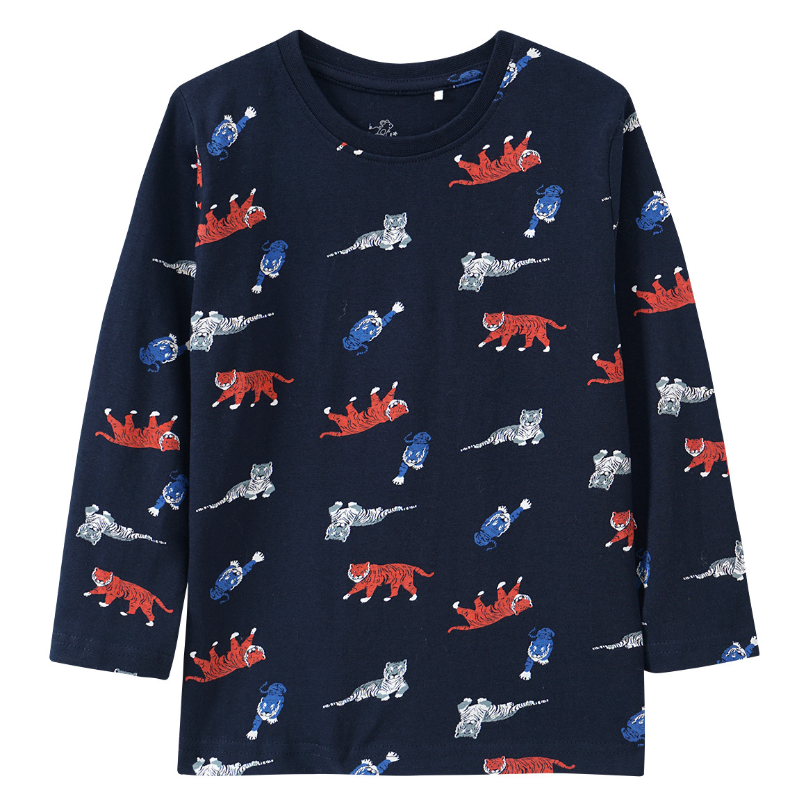 Jungen Langarmshirt mit Tiger-Allover