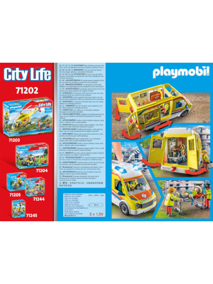 Playmobil Spielset City Life 71202 Rettungswagen mit Licht und Sound günstig kaufen onesize