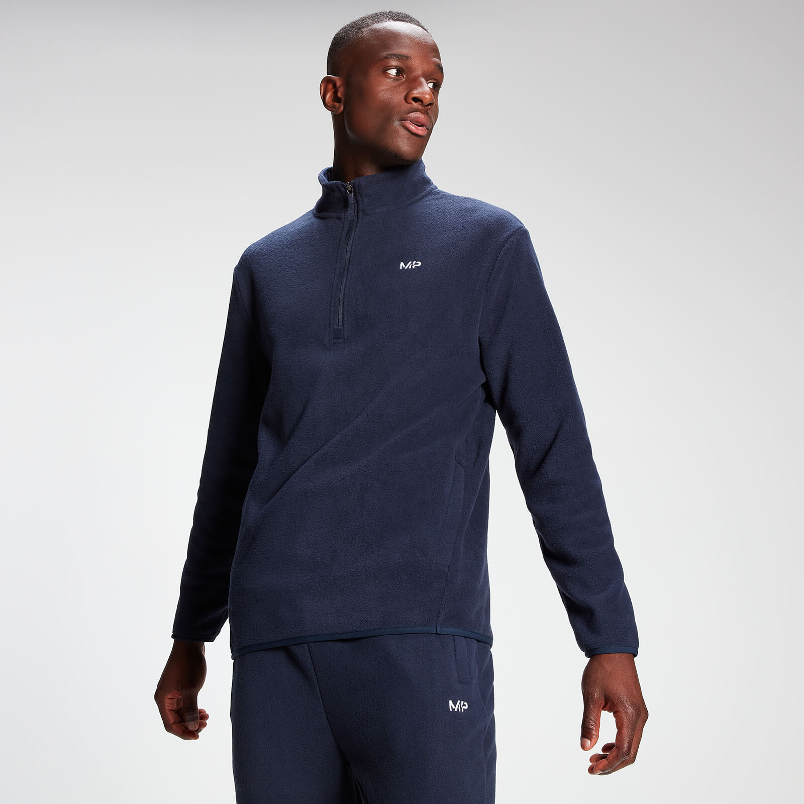 Polaire à fermeture éclair ¼ MP Rest Day pour hommes – Bleu marine