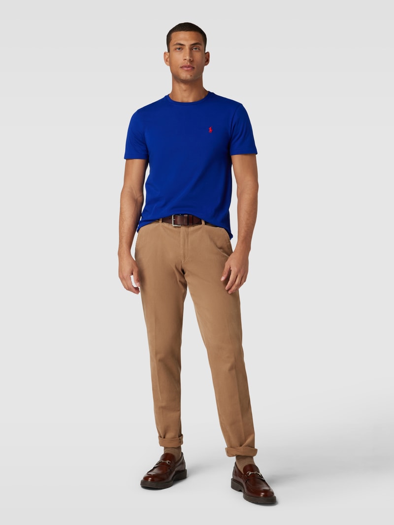 T-Shirt in Melange-Optik in royalblau