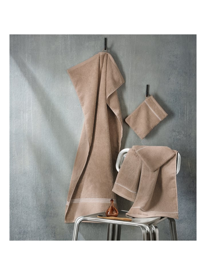 Erwin Müller Duschtuch 2er-Pack Mannheim in beige günstig kaufen 70 x 140 cm