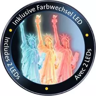 Ravensburger Freiheitsstatue bei Nacht