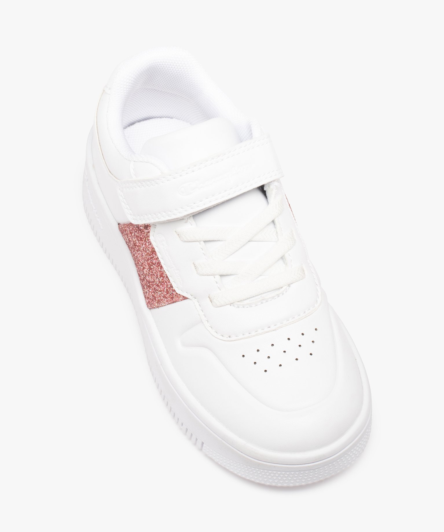 Baskets fille unies à bande pailletée – Champion Rebound blanc | GEMO