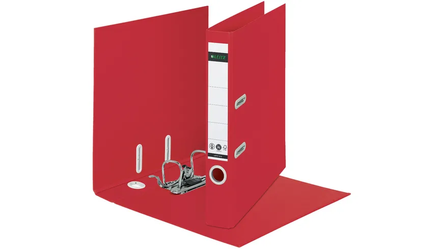 LEITZ Qualitäts-Ordner Recycle A4 schmal rot rot