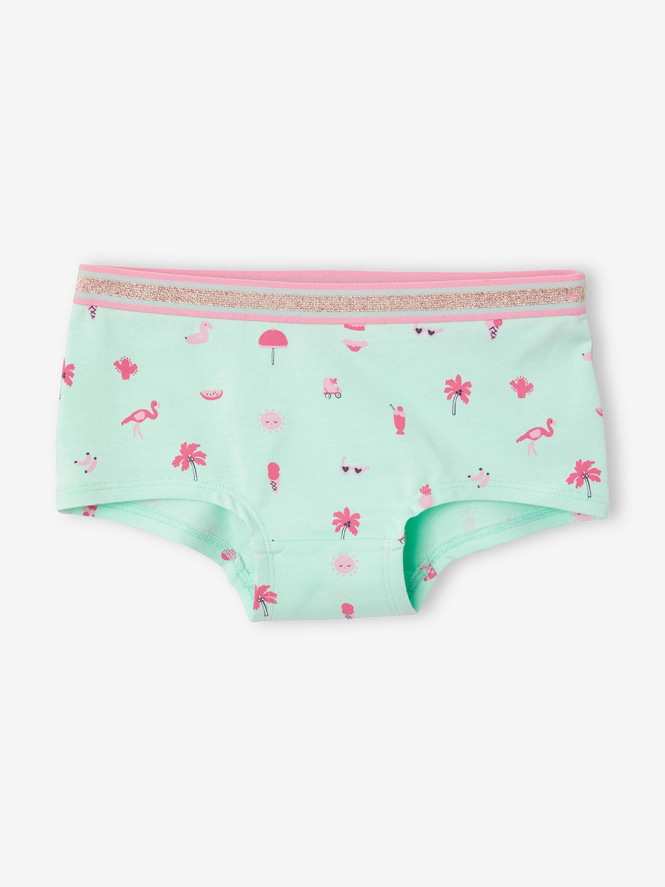 Lot de 5 shorties fille lot bleu et rose
