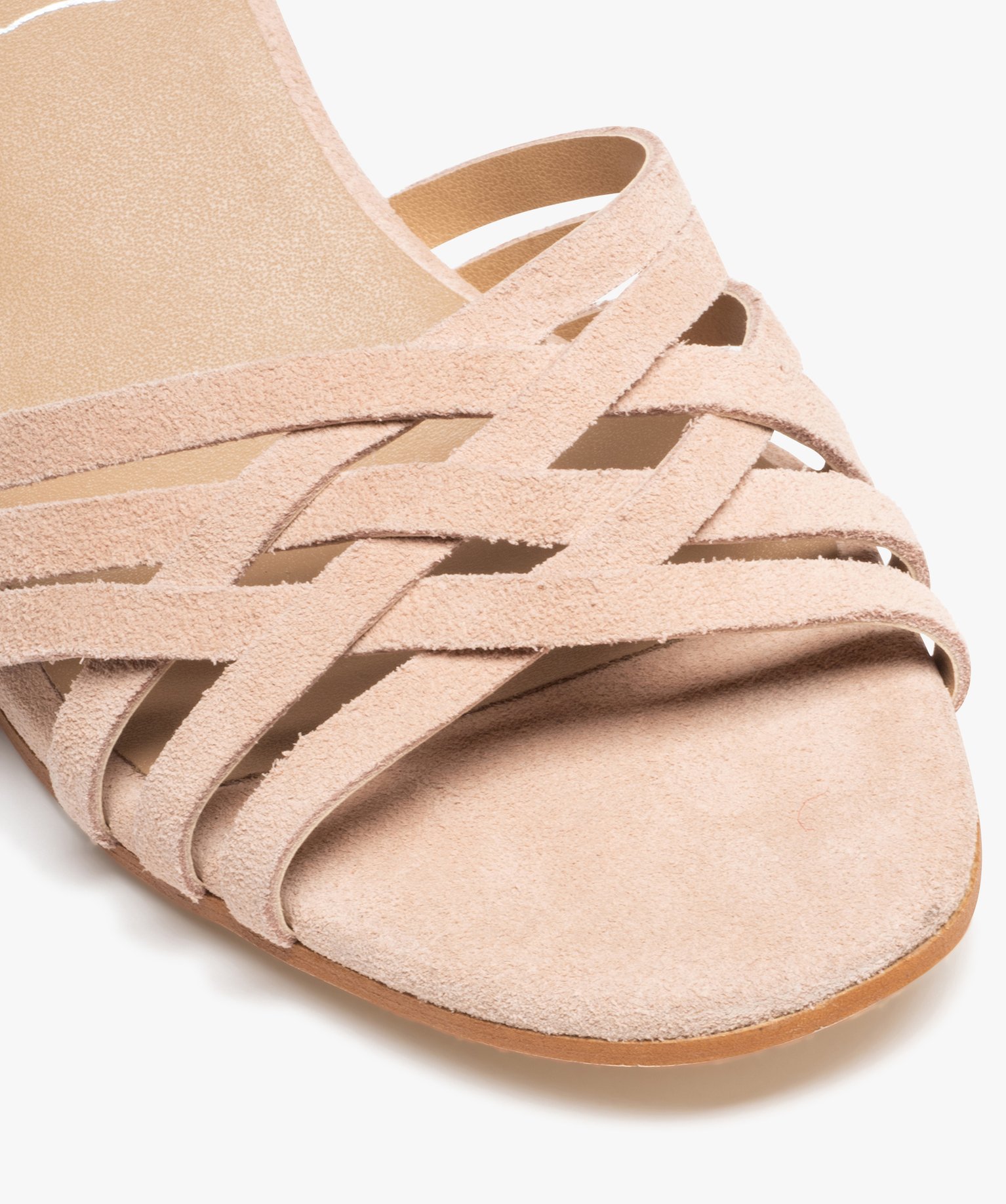 Sandales femme avec brides en crote de cuir - Tanéo gris clair | GEMO