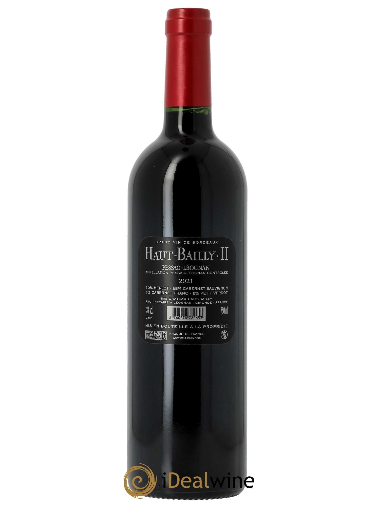 Haut Bailly II (Anciennement La Parde de Haut-Bailly) Second vin  2021 - Lot de 1 Bouteille