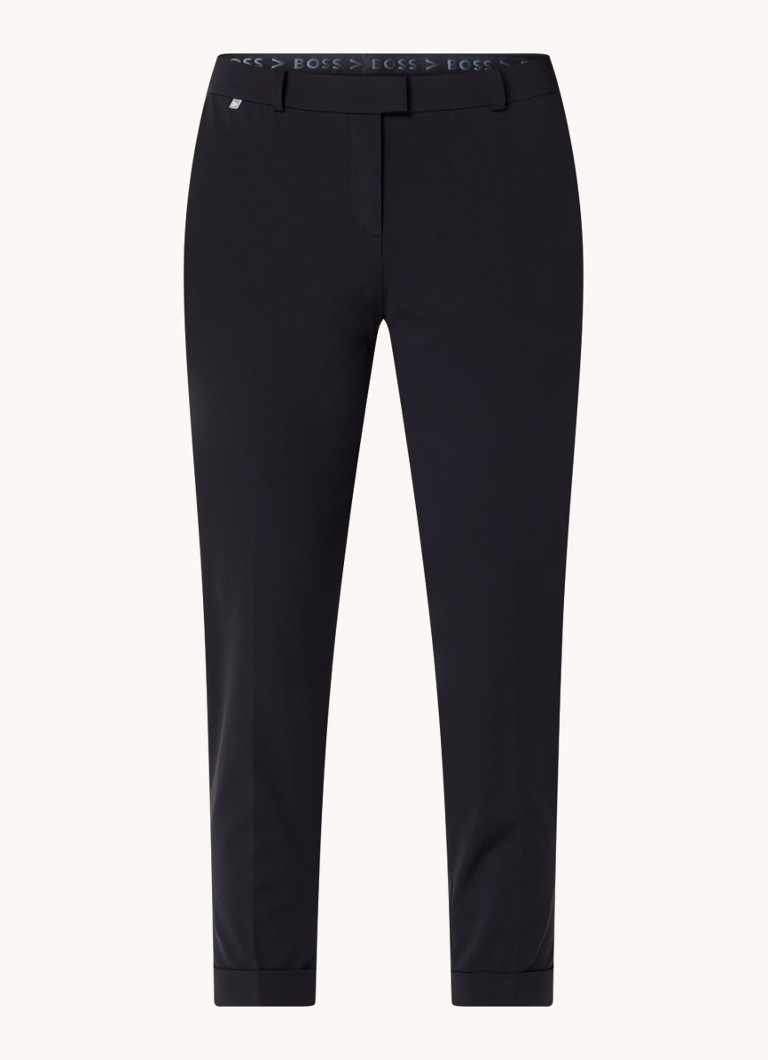 HUGO BOSS Tobaluka mid waist slim fit cropped trousers in travel fabric