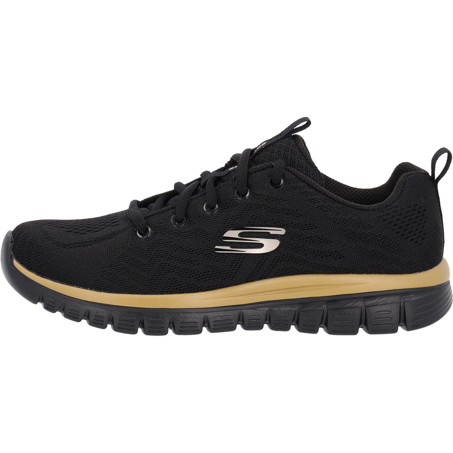 Skechers 12615, Sneakers Low, Damen, Schwarz (Black Rose Gold)